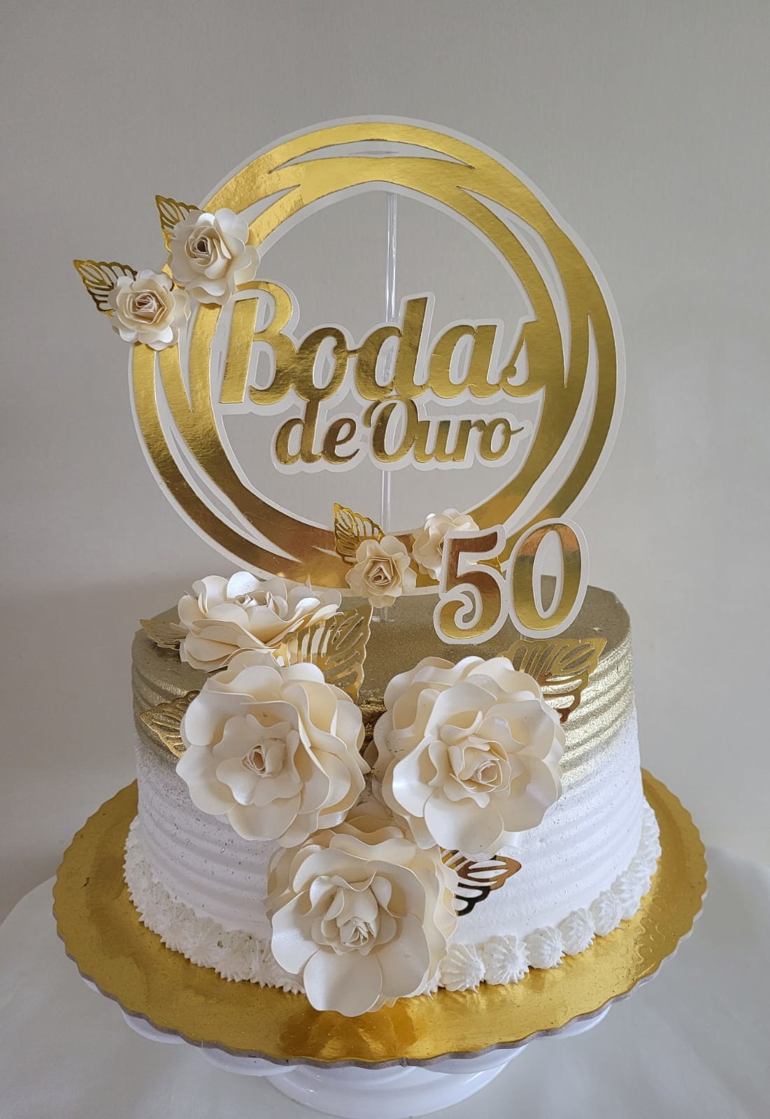 Topo de Bolo Bodas de Ouro ( 50 Anos de Casamento) | Elo7