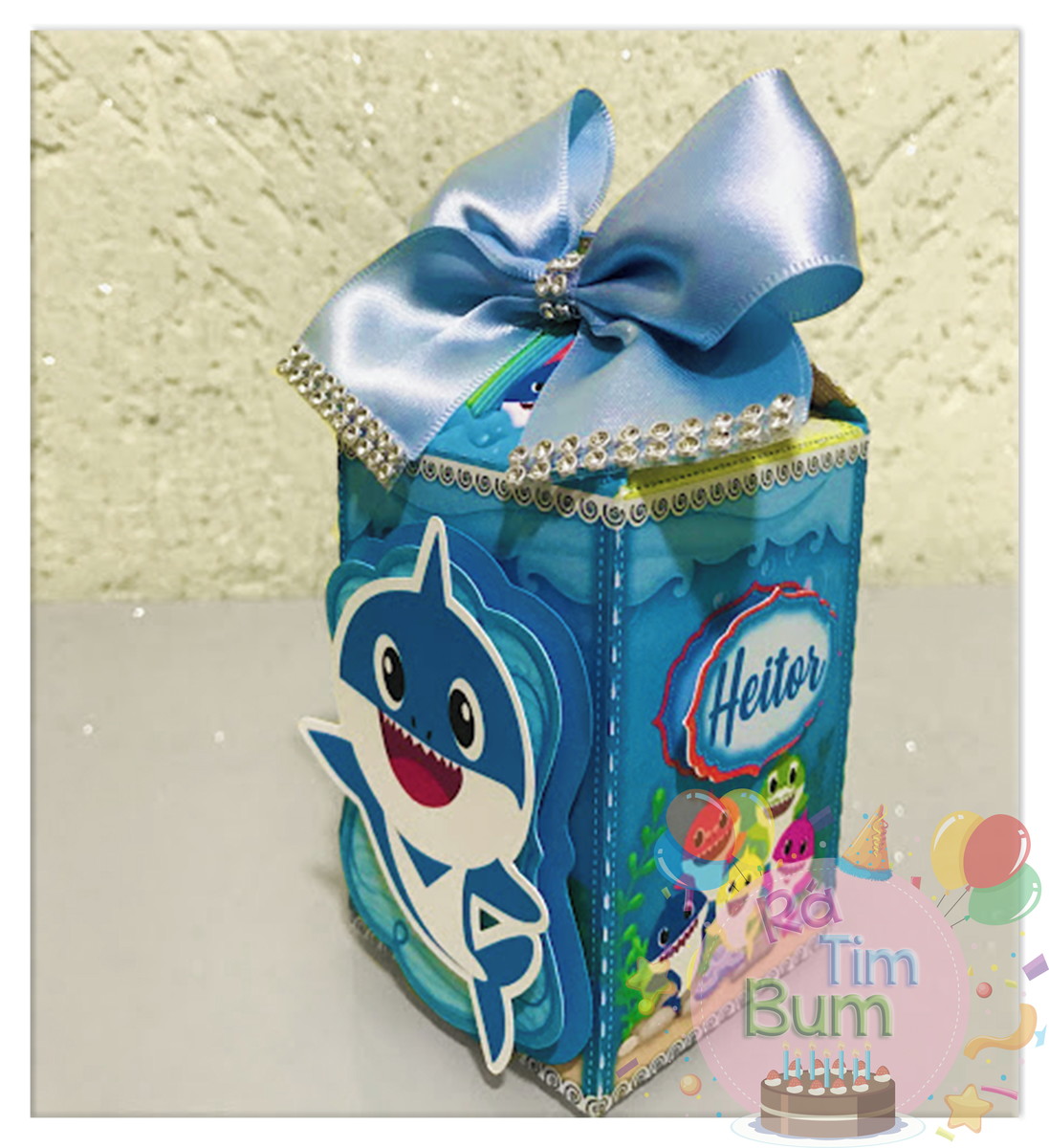 Baby Shark Caixinha Semi Luxo Milk Personalizada | Elo7