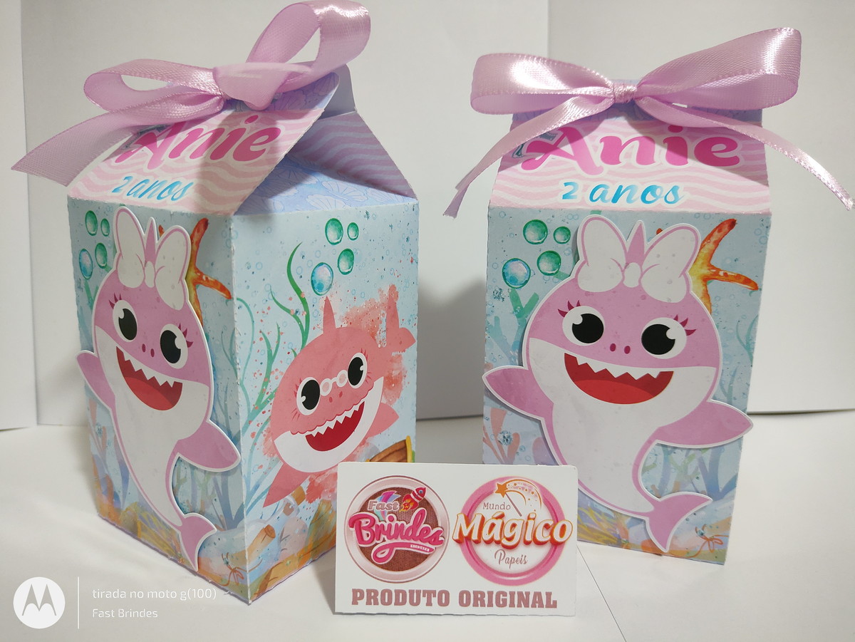 Caixa Milk - Baby Shark | Elo7 Produtos Especiais