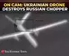 Ukrainian drone destroys Russian helicopter:Image