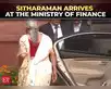 Union Budget 2025 | Sitharaman arrives at the Ministry of Finance:Image