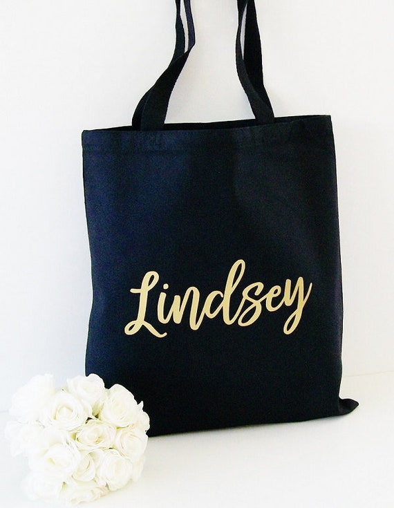 Black Tote  Bag  Custom tote bag  Personalized Carry all tote 