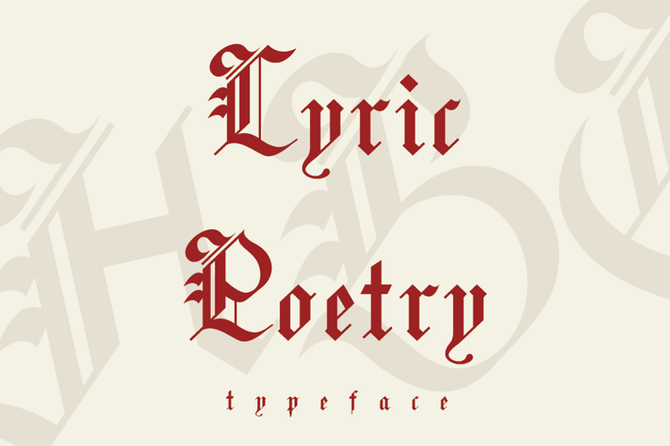 Lyric Poetry Font