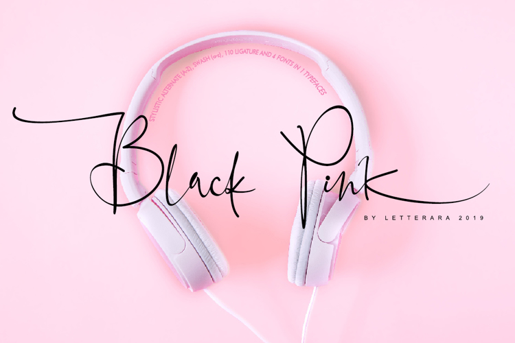 Black Pink Signature Font