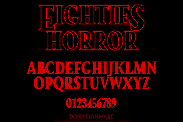 Eighties Horror Font