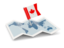 Canada. Flag pin with map. Download icon.