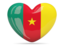 Cameroon. Heart icon. Download icon.