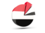 Yemen. Pie chart with slices. Download icon.