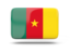 Cameroon. Rectangular icon with shadow. Download icon.