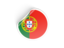 Portugal. Round sticker. Download icon.