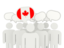 Canada. Speech bubble. Download icon.