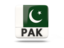 Pakistan. Square icon with ISO code. Download icon.