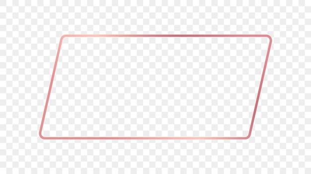 Marco de forma rectangular redondeado y brillante de oro rosa | Foto ...