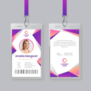 Free Vector | Abstract id cards template concept