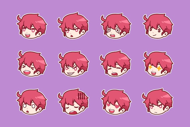 Cute Hangry Anime Character Twitch Badges Design by Ofuonon on Dribbble