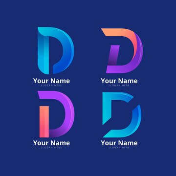 Free Vector | Collection of different gradient d logos