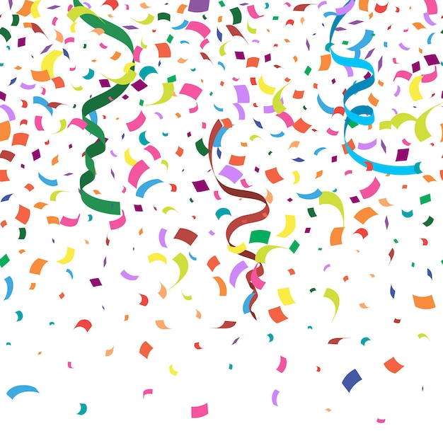 Free Vector | Colorful abstract background with many falling confetti ...