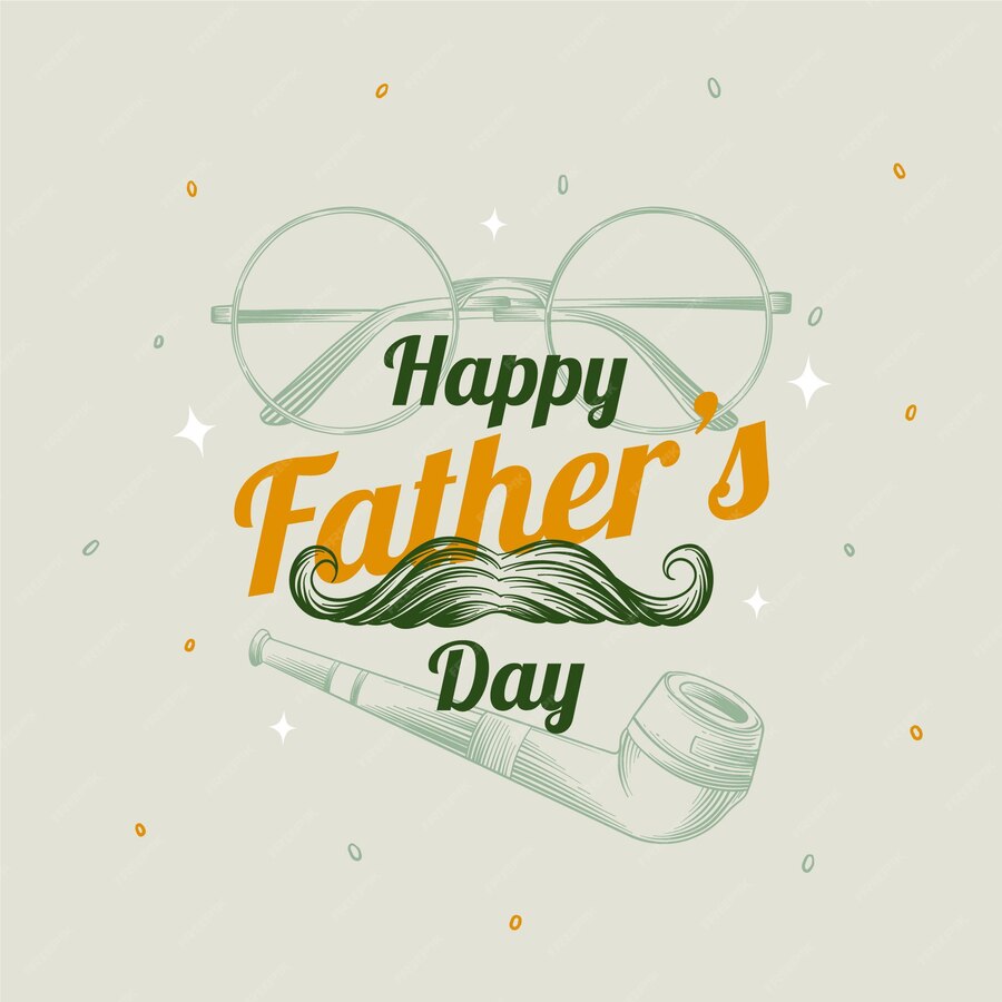 Free Vector | Engraving hand drawn father's day illustration