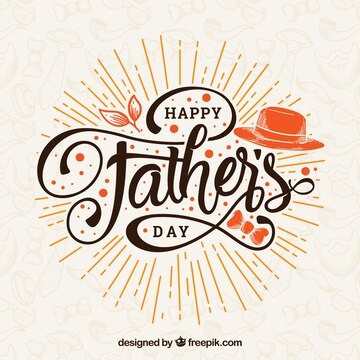 Free Vector | Father's day background with lettering