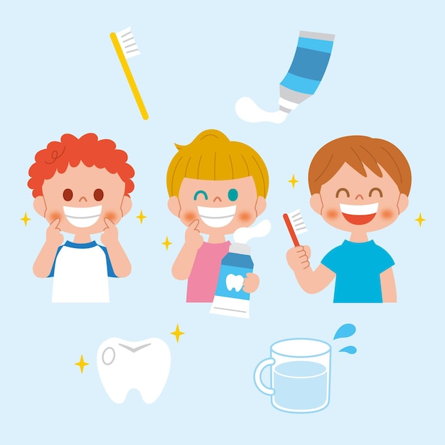 Free Vector | Flat design dental care concept