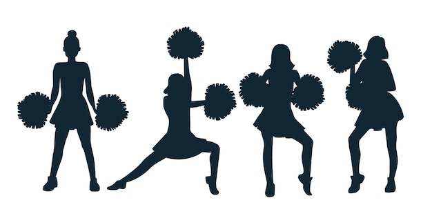 Cheerleading Silhouette Clip Art