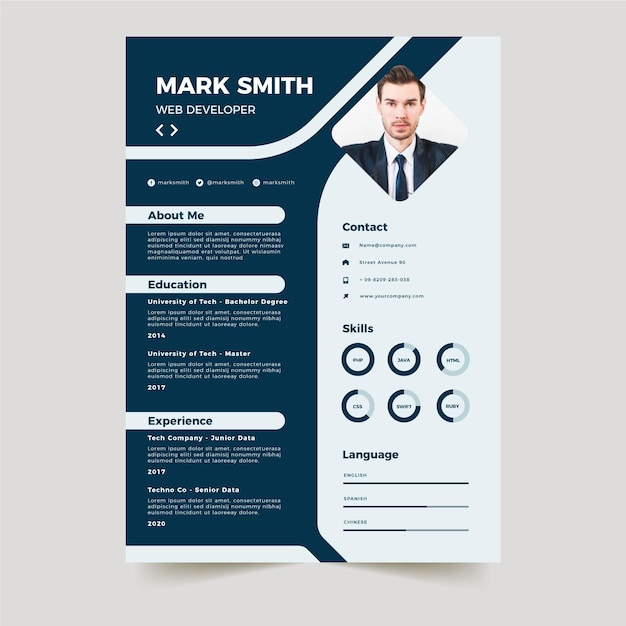 Cv template Vectors & Illustrations for Free Download | Freepik