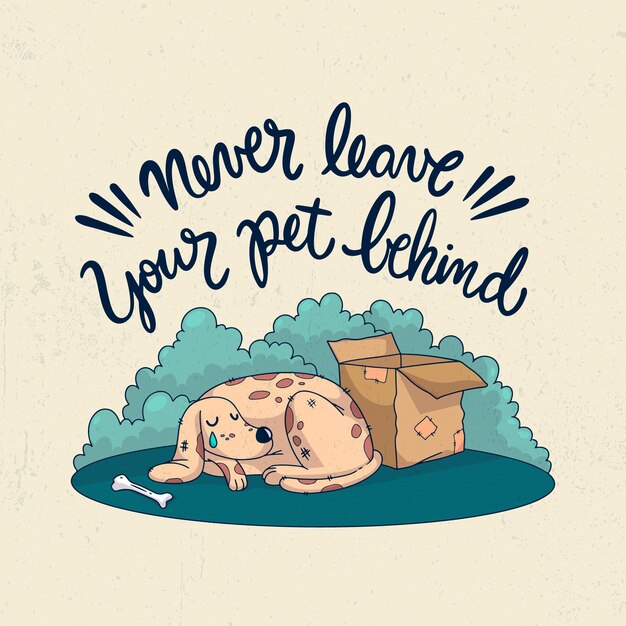 Free Vector | Never leave your pet behind