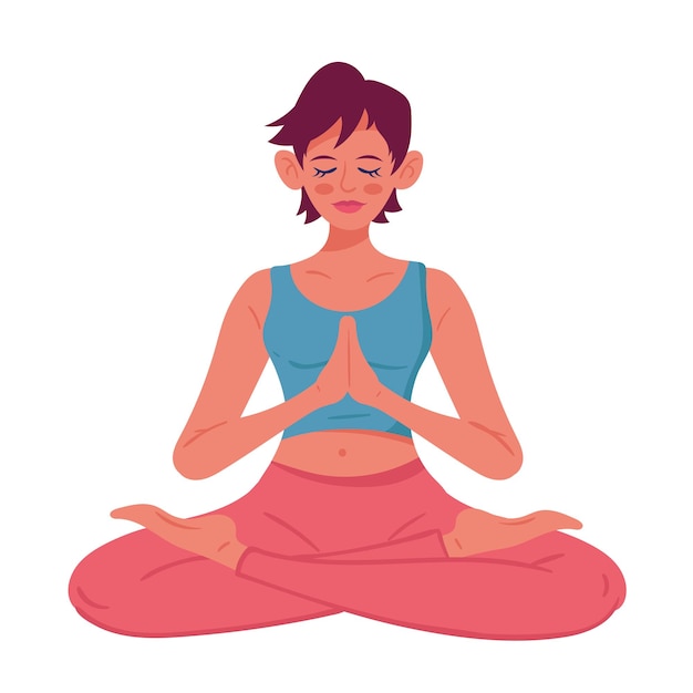 Meditation Practice Pose Vectors & Illustrations for Free Download