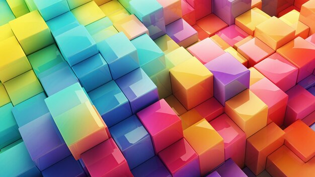 Premium AI Image | 3d box background colorful