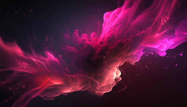 Premium Photo | Abstract pink cloud in dark background