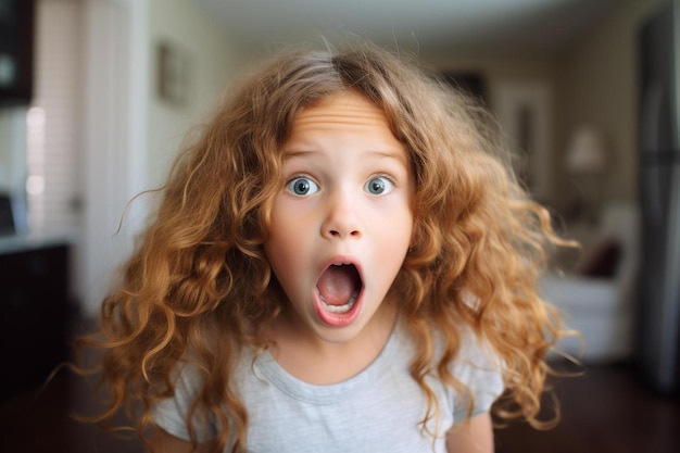 Premium Photo | An american female child with straight hair