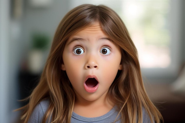 Premium Photo | An american female child with straight hair