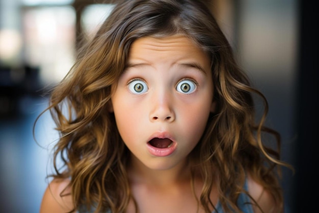 Premium Photo | An american female child with straight hair