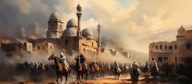 Premium Photo | Arabian empire war