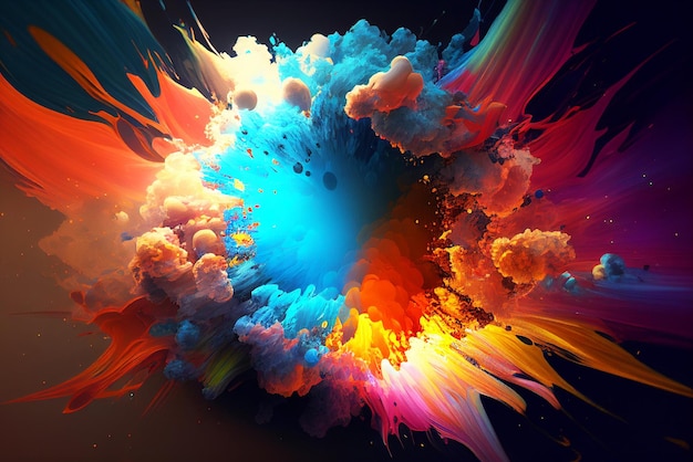 Premium Photo | Beautiful color background an explosion of bright ...