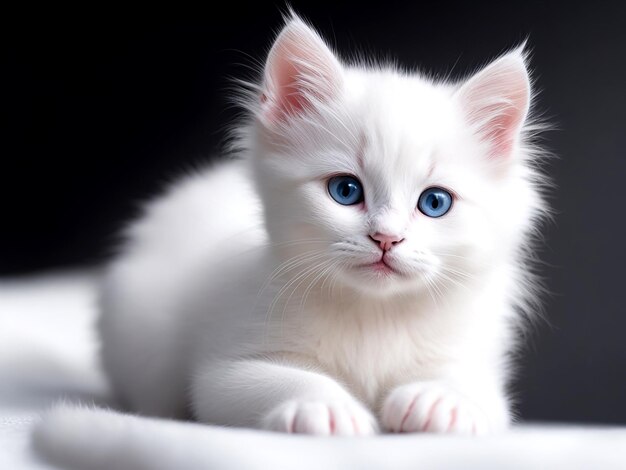 Premium AI Image | Beautiful kitten looking deep Generated AI