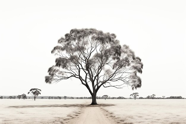 Premium Photo | Black Gum tree isolated on white background