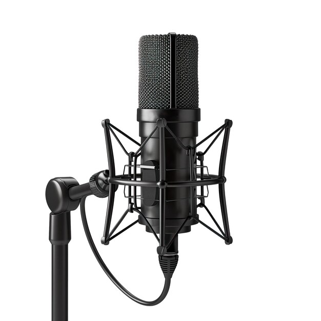 Premium Photo | Black studio broadcast microphone