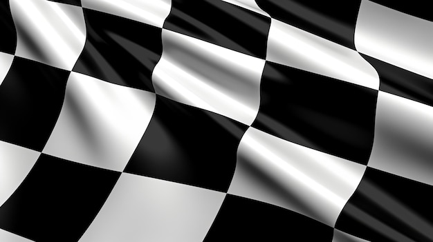 Premium Photo | Black and White Checkered Racing Flag