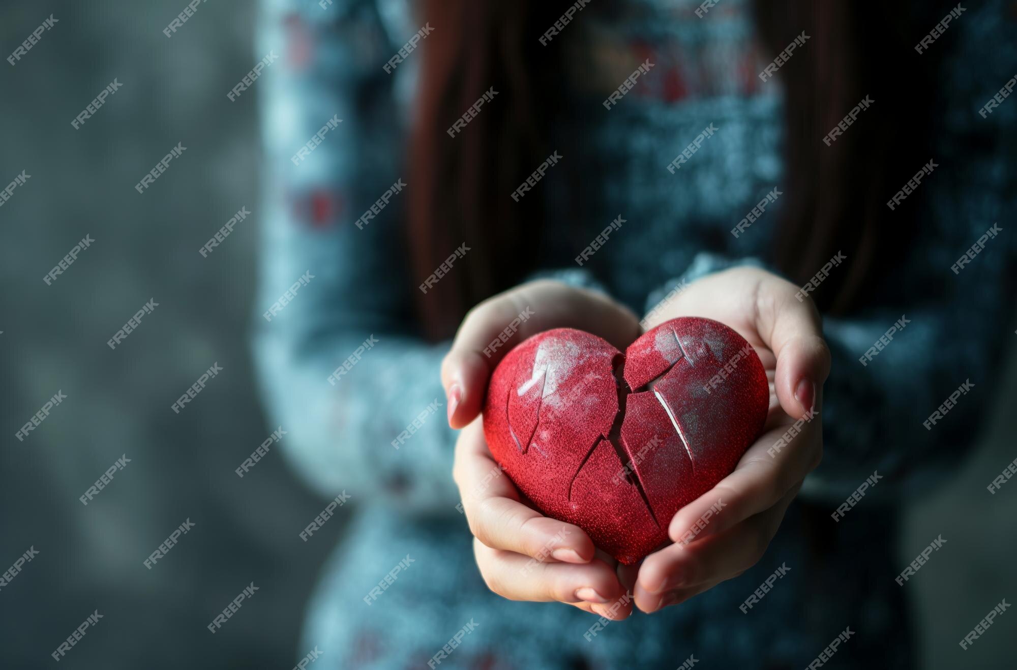 Premium Photo | Broken heart in hands