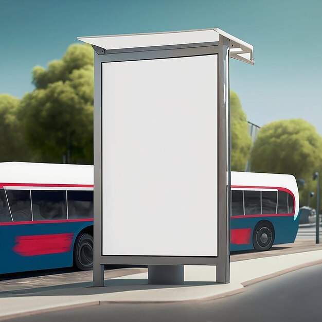 Premium Photo | Bus stop billboard mockup