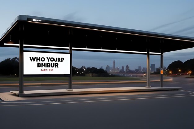 Premium Photo | Bus stop billboard mockup