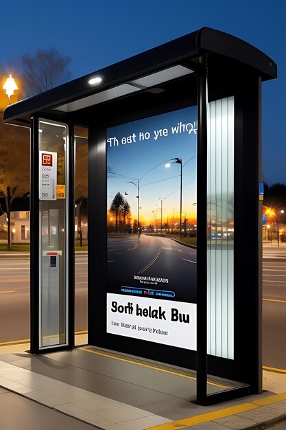 Premium Photo | Bus stop billboard mockup