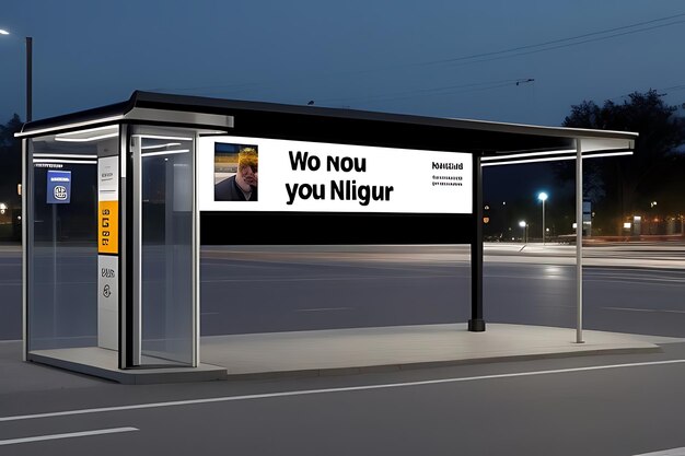 Premium Photo | Bus stop billboard mockup