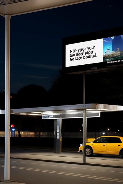 Premium Photo | Bus stop billboard mockup