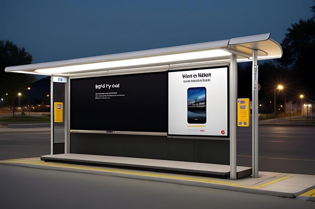 Premium Photo | Bus stop billboard mockup