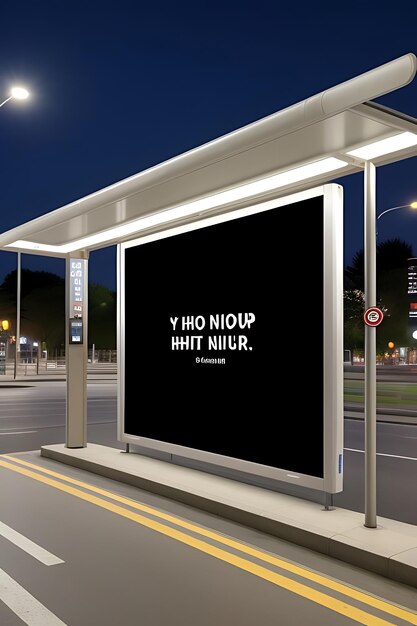 Premium Photo | Bus stop billboard mockup