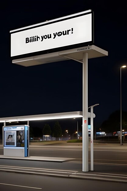 Premium Photo | Bus stop billboard mockup