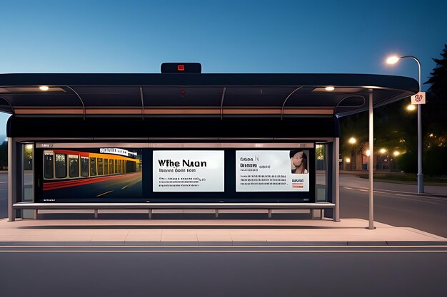 Premium Photo | Bus stop billboard mockup