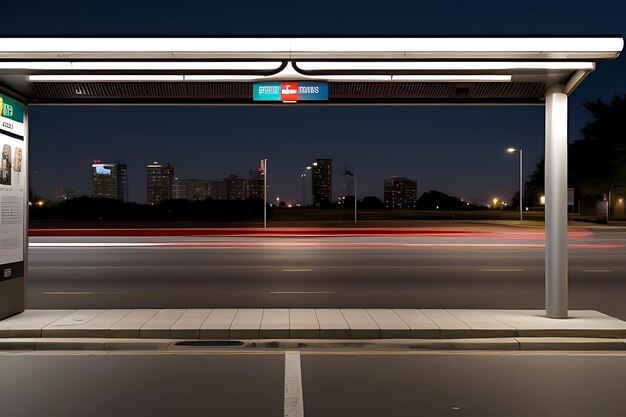 Premium Photo | Bus stop billboard mockup image.